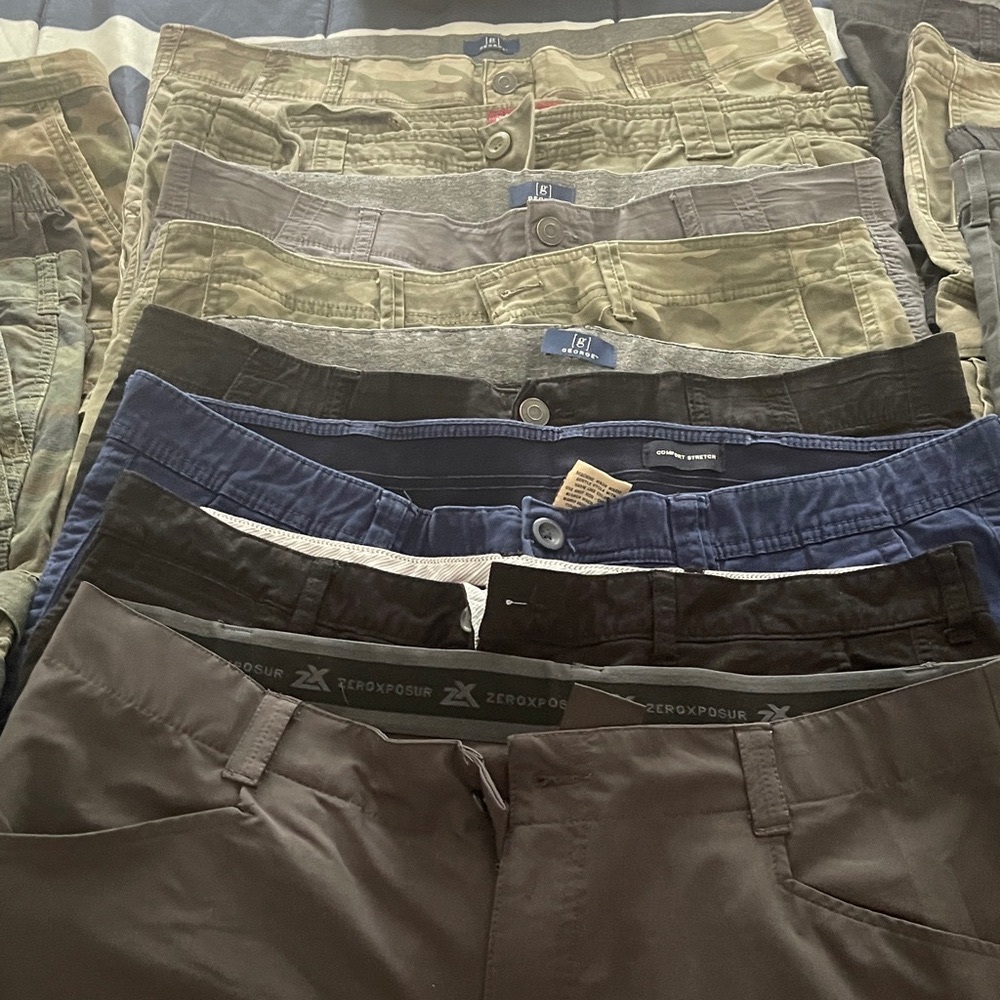 Lee Men's Cargo Pants in Tan, Green, Blue, and Black